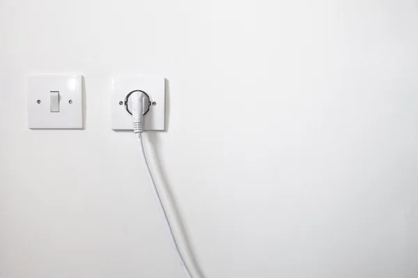Plugue e interruptor de parede — Fotografia de Stock