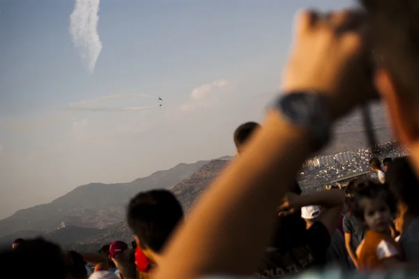 空中的飞机 — 图库照片