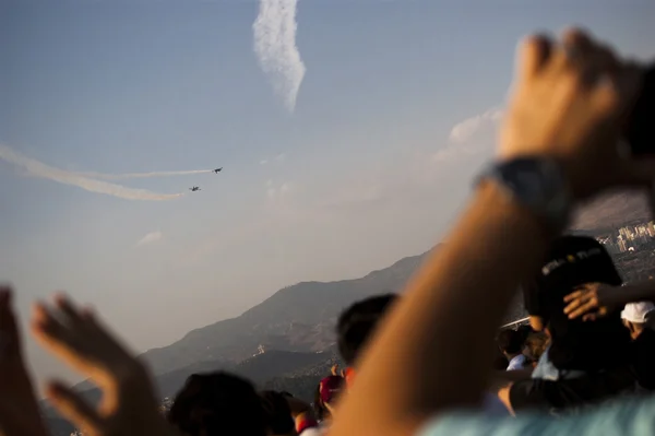 空中的飞机 — 图库照片