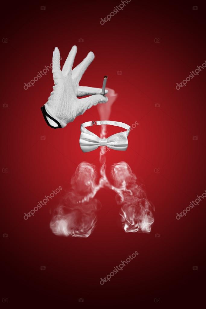Invisible smoking man. — Stock Photo © casarda #56587917