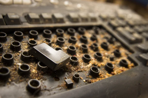 Teclado de ordenador sucio — Foto de Stock