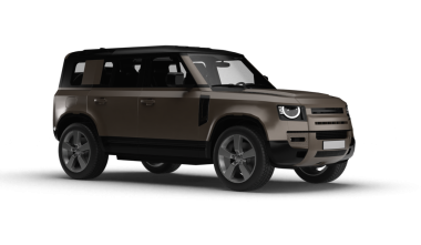 Hafif sağ ön perspektiften şeffaf arkaplanda izole edilmiş kahverengi bir SUV 'nin 3D görüntüsü