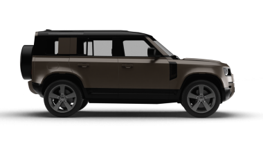 Şeffaf arka planda izole edilmiş, doğrudan sağ perspektiften kahverengi bir SUV 'nin 3D görüntüsü