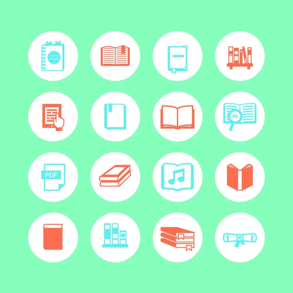 Libro Iconos — Vector de stock