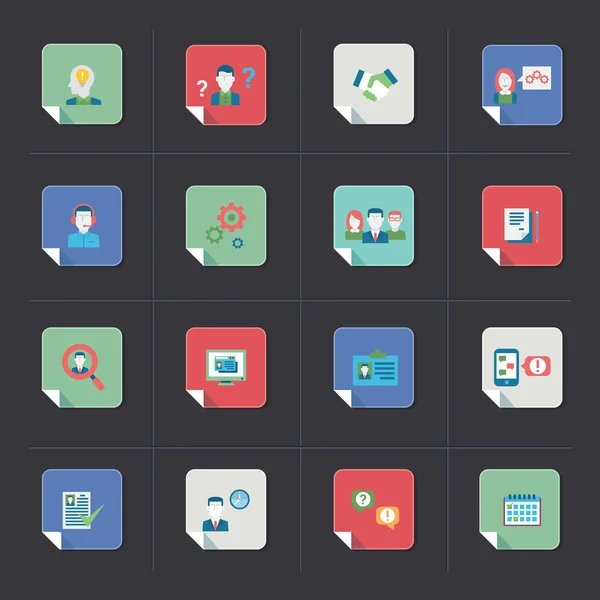 Iconos de recursos humanos , — Archivo Imágenes Vectoriales
