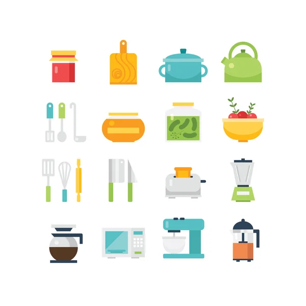 Keuken thema illustratie en pictogrammen Rechtenvrije Stockillustraties