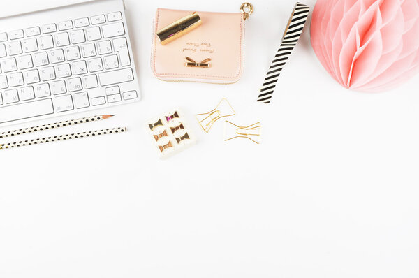  Office desktop with Keyboard, stationery