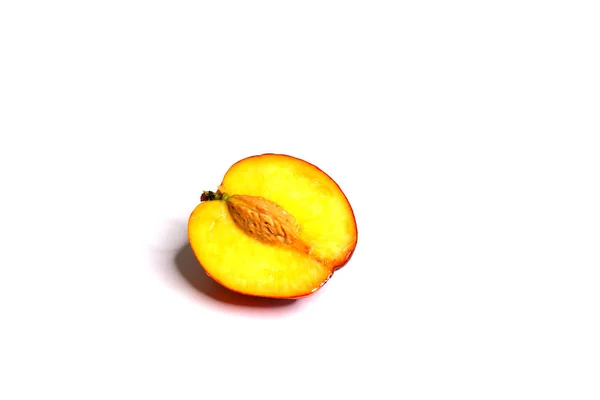 Нектарин Белом Фоне Плоды — стоковое фото