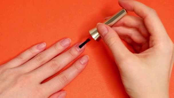 Pintura Esmalte Manicure Cosméticos — Vídeo de Stock