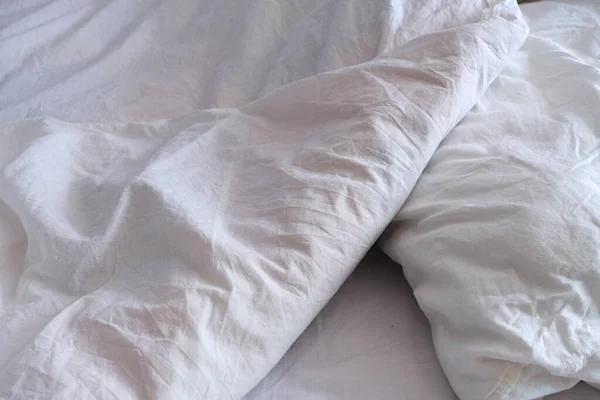 Белые Простыни Текстура Одеяла Подходит Фонов — стоковое фото