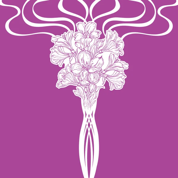 Bouquet of orchids — Stock Vector