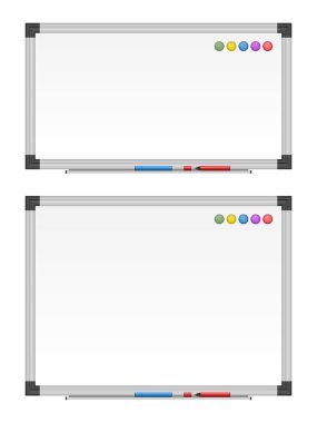 Boş beyaz tahta vektör resimlemesini ayarla