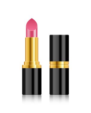 Beyaz arkaplanda izole edilmiş gerçekçi ruj vektör çizimi