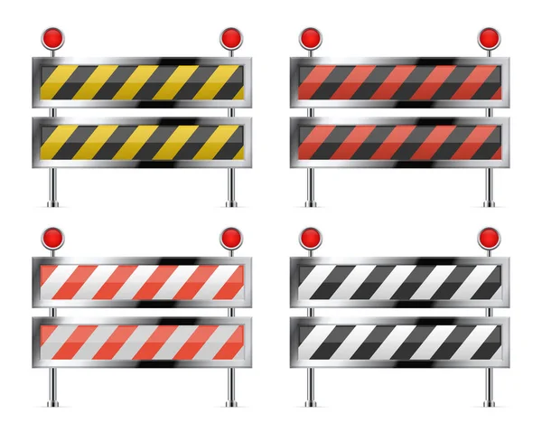 Barrière Construction Pour Route — Image vectorielle