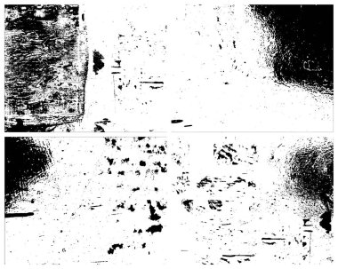 Grunge Doku Vektör Paketi. Çekirdek dokusu, pürüzlü dokusu, klasik dokusu. Sıkıntılı etki.