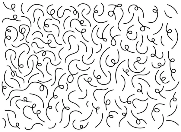 Lignes Dessinées Main Dans Différentes Formes — Image vectorielle