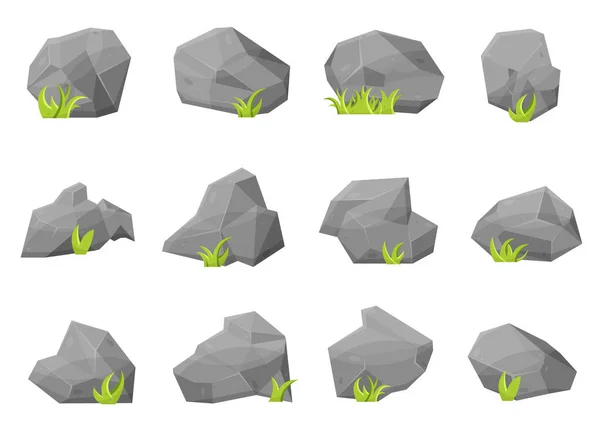 스타일의 돌멩이와 돌멩이 — 스톡 벡터