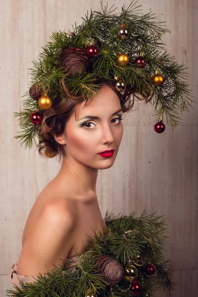 Mujer de Navidad . —  Fotos de Stock
