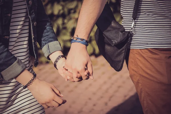 Young stylish pretty couple — Stock Photo, Image