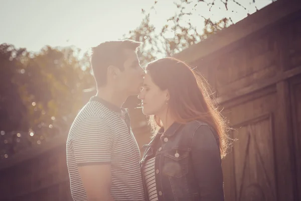 Young stylish pretty couple — Stock Photo, Image