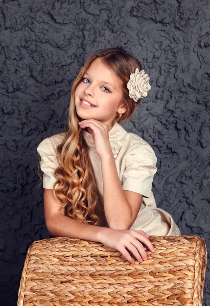 Portrait of fashion child studio shot — Stock Photo, Image