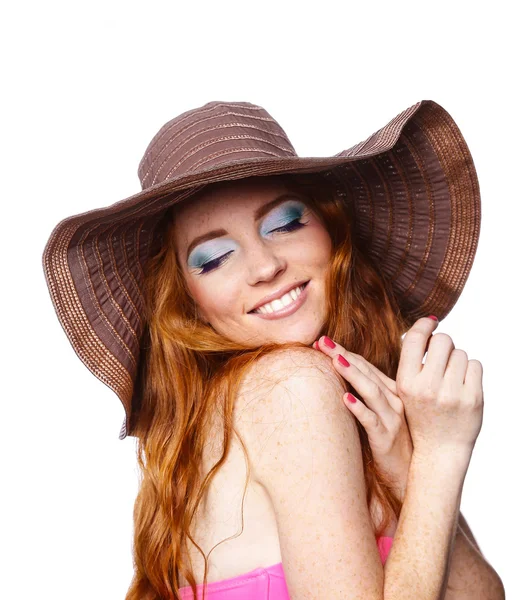 Flicka med färgglada makeup — Stockfoto