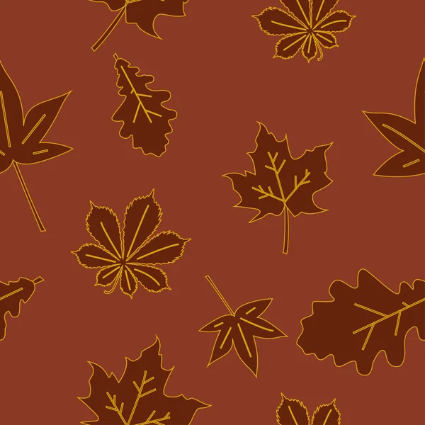 bitki örtüsü ile sonbahar seamless modeli