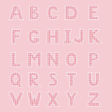 Yama ile yapılan alfabesi