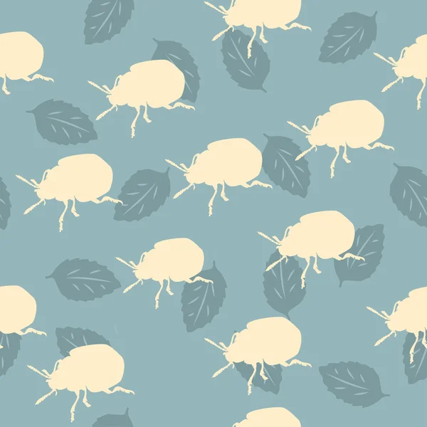 Seamless pattern with colorado beetle — Stock Vector