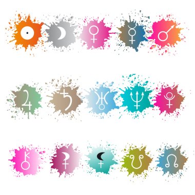 Stock vector of planet sign. Astrological symbol clipart