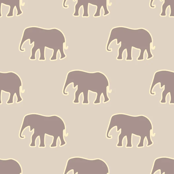 Seamless pattern with elephant. — Stock Vector