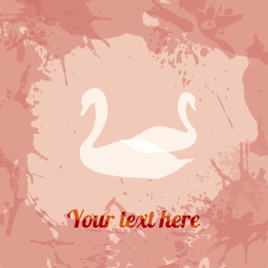 Kuğu nazik kartıyla.