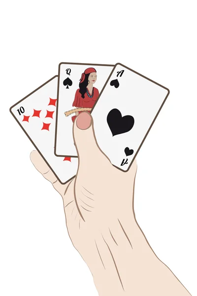 İskambil ile insan eli