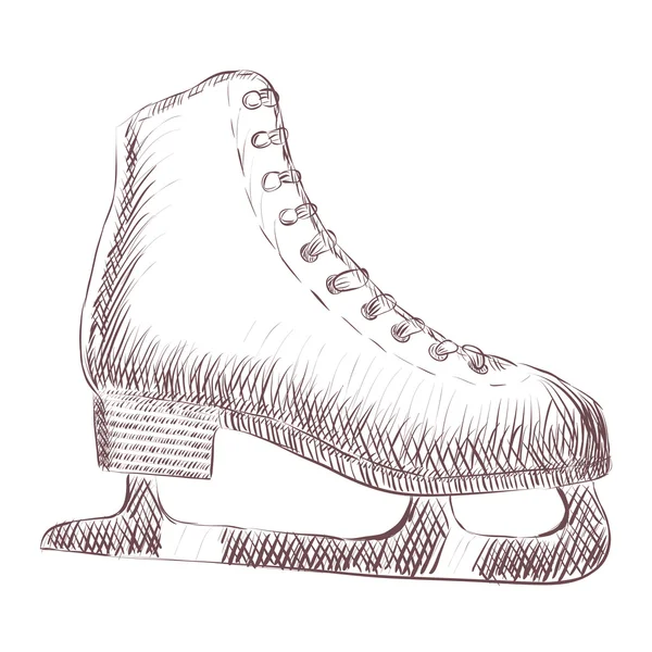 Bosquejo de patines Vetor dibujo a mano — Archivo Imágenes Vectoriales