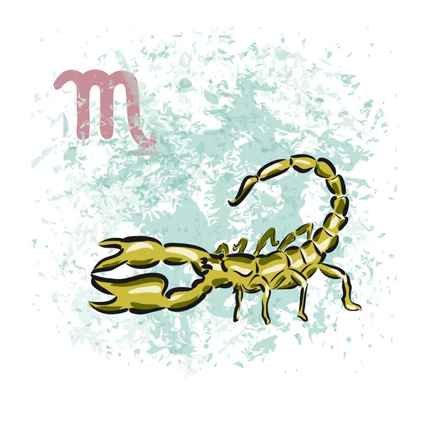 Scorpion signe du zodiaque — Image vectorielle