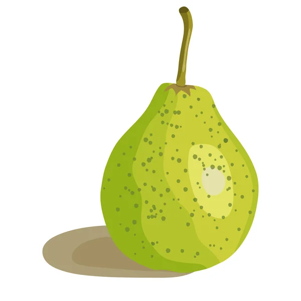 Ilustración vectorial de una pera verde — Archivo Imágenes Vectoriales