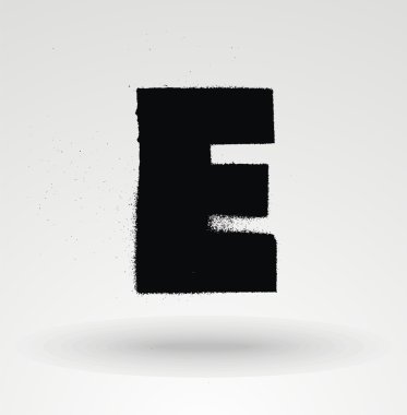 Şablon sprey boya yazı tipi. Detaylı vektör alfabesi