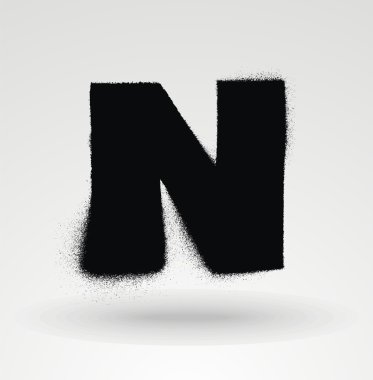 Şablon sprey boya yazı tipi. Detaylı vektör alfabesi