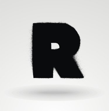 Şablon sprey boya yazı tipi. Detaylı vektör alfabesi