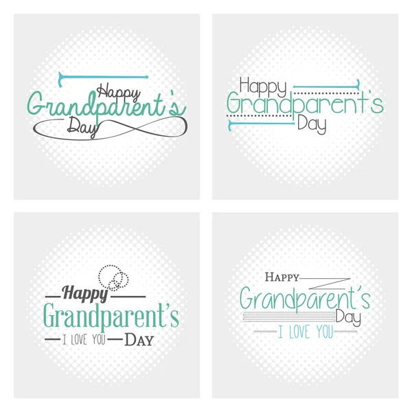 Happy grandparent's day — Stock Vector