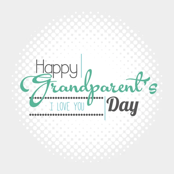 Happy grandparent's day — Stock Vector