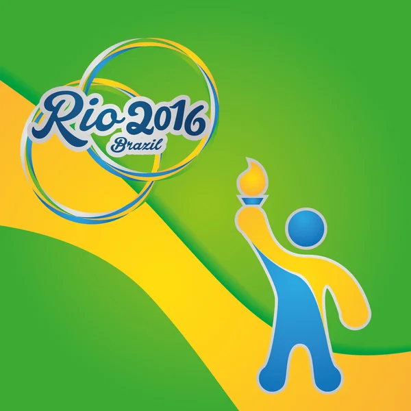 Un Rio 2016 — Vettoriale Stock