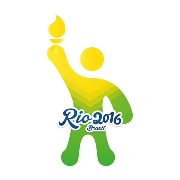 Rio 2016-ban — Stock Vector