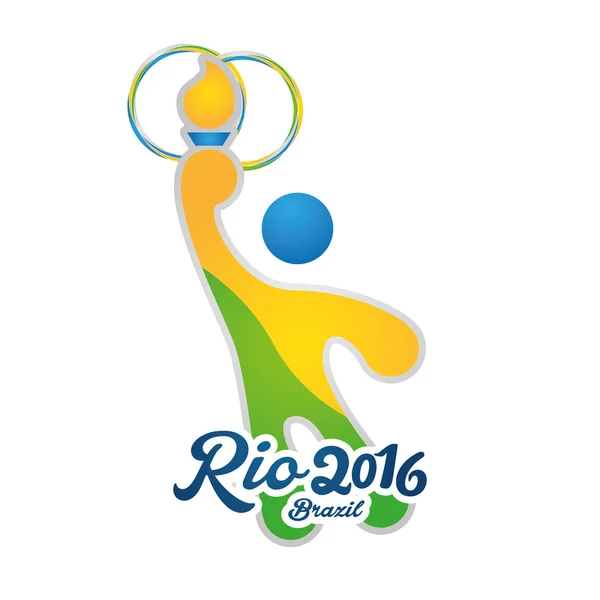 Rio 2016-ban — Stock Vector
