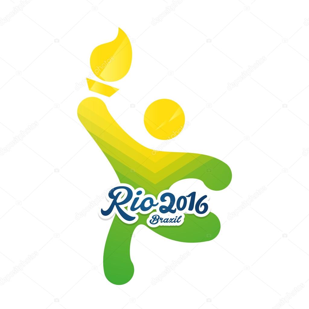 Isolated man icon with a torch on a white background