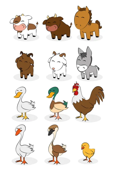 Una granja de animales — Vector de stock