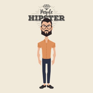 Bir vektör Hipster