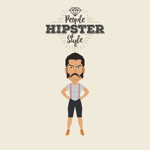 Um Vector Hipster —  Vetores de Stock