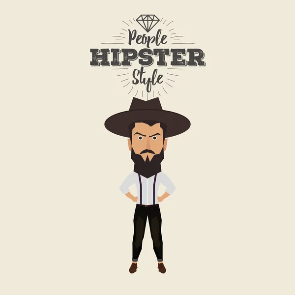 Um Vector Hipster —  Vetores de Stock