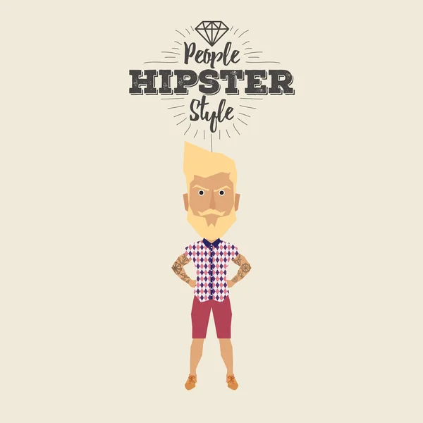 A Vector Hipster — Stock Vector